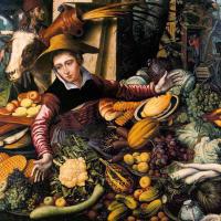 Aertsen, Pieter - Market Woman with Vegetable Stall